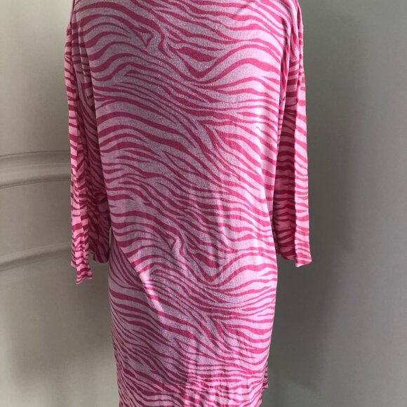 BEACH BUNNY PINK ZEBRA Soft Cotton Cover Up Sz S - Picture 5 of 6